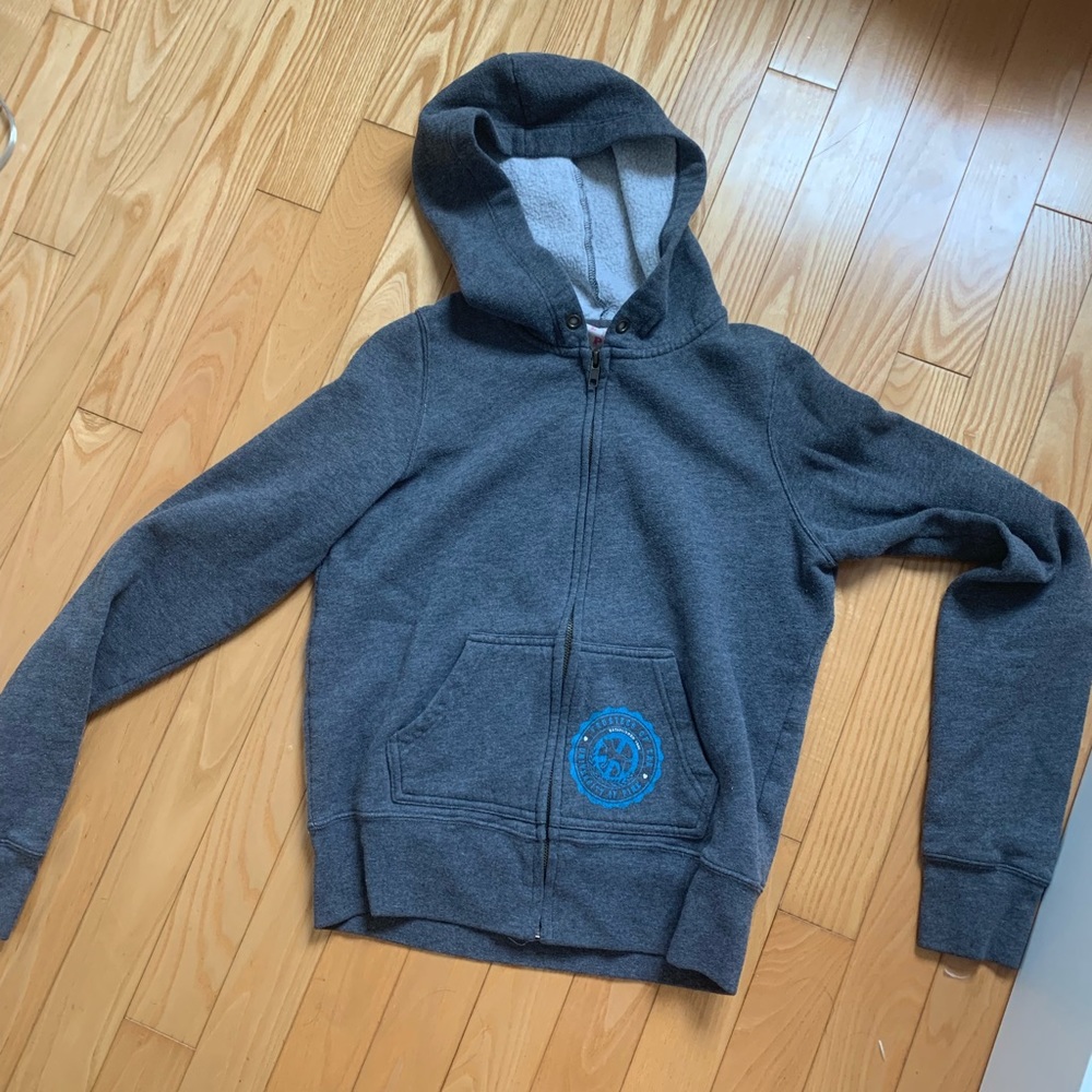 Vintage pink zip up sweatshirt